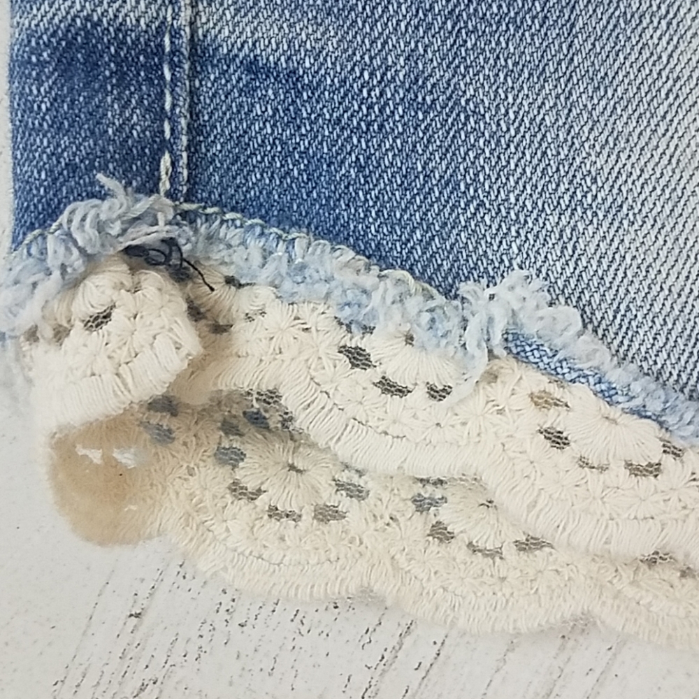 Mossimo High Rise Lace Jean Shorts - Picture 4 of 8